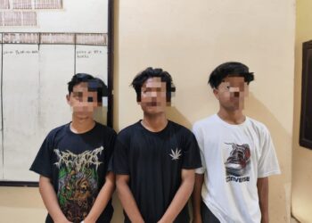 Tiga Remaja Diduga Pelaku Tawuran di Simpang Rambung Merah Diamankan Polsek Siantar Timur 