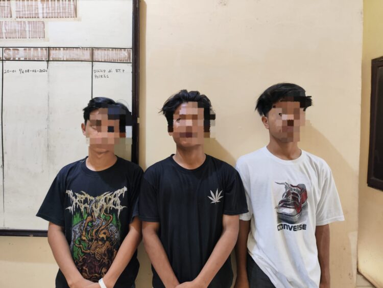 Tiga Remaja Diduga Pelaku Tawuran di Simpang Rambung Merah Diamankan Polsek Siantar Timur 