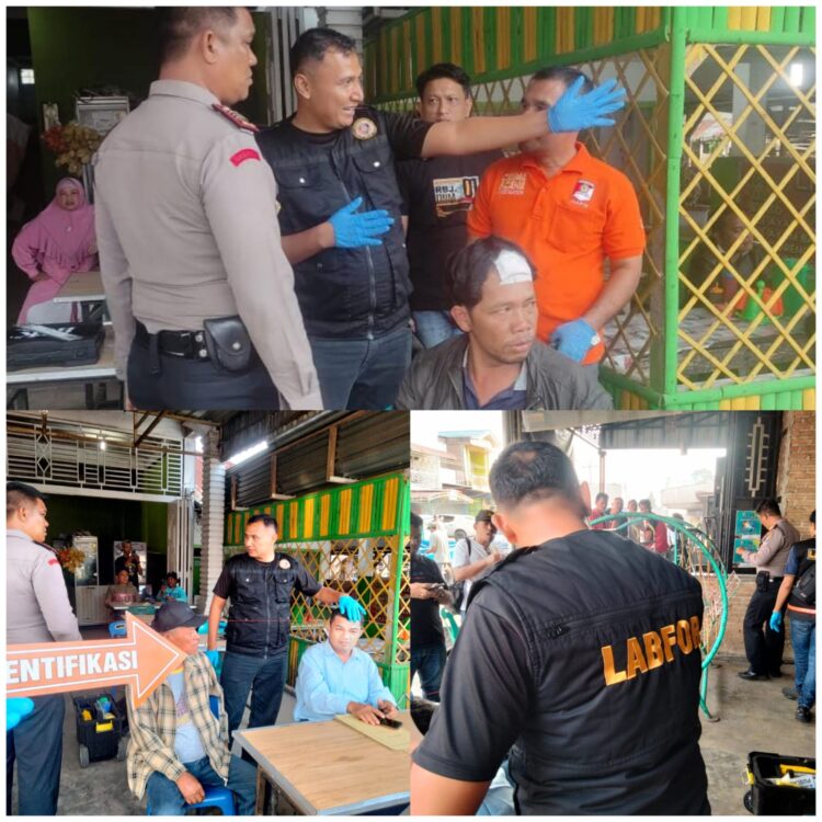 Penembakan Pendi Saragih di Tigarunggu, Sat Reskrim Polres Simalungun dan Labfor Polda Sumut Gelar Olah TKP