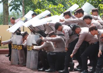 Kabag Ops Pimpin Pelatihan Rutin DALMAS untuk Kesiapsiagaan Kontijensi Wilayah Simalungun