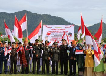 Kapolres Tapteng Hadiri Upacara Hari Lahir Pancasila Tahun 2024 Pemkab Tapteng