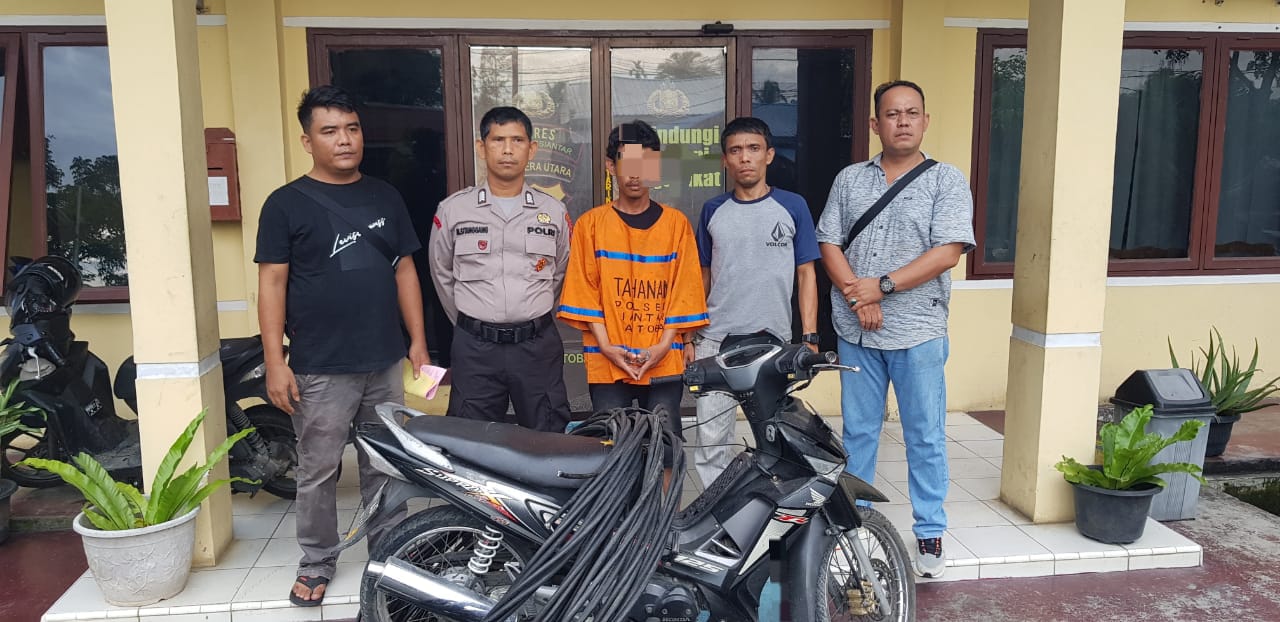 Polsek Siantar Martoba Berhasil Tangkap Pencuri Kabel HUTR PLN, 1 Pelaku Diburon