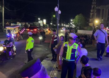Polres Tapteng Rutin Gelar Patroli Malam Cegah Kejahatan