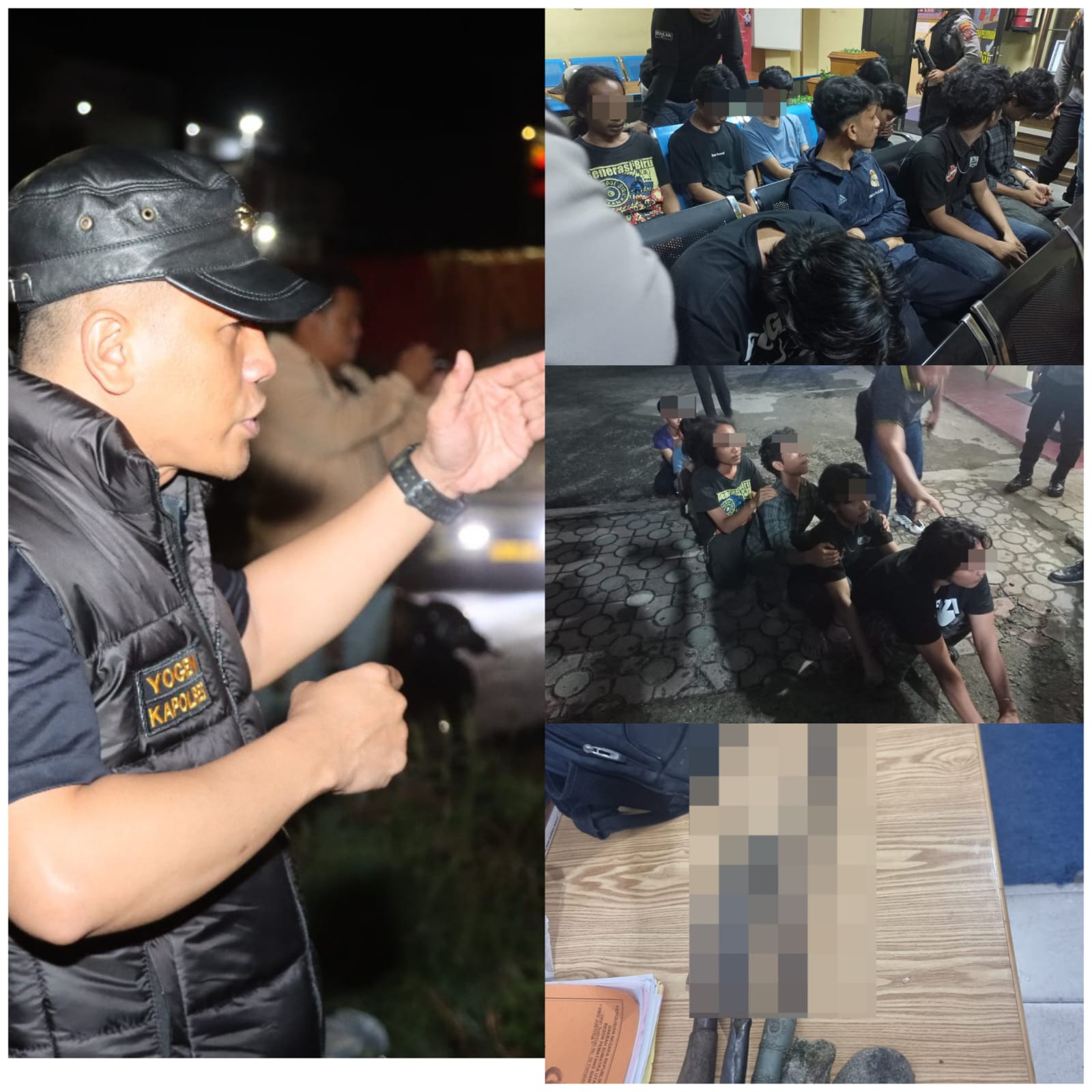 Kapolres Pematangsiantar Pimpin Langsung KRYD, 9 Pemuda Bawa Sajam Dan Kayu Diamankan