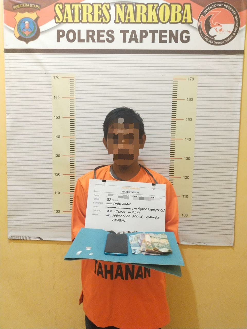 Warga Sarudik Pemilik 3 Paket Narkoba Siap Edar Diciduk Polres Tapteng 