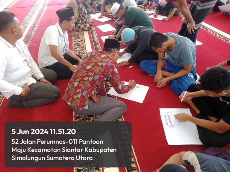 Salurkan Bakat Warga Binaan, Lapas Kelas IIA Pematangsiantar Adakan Pembinaan Seni Kaligrafi