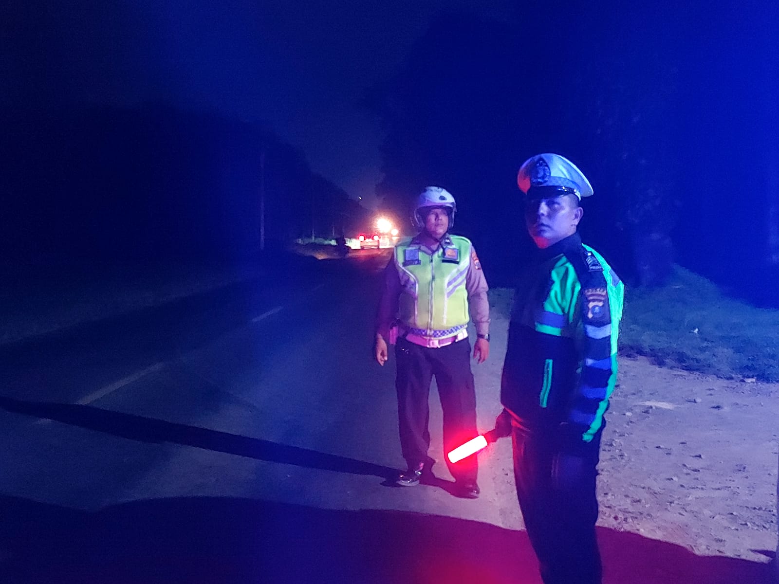 Antisipasi Kejahatan Dimalam Hari, Polres Simalungun Gelar Blue Light Patrol