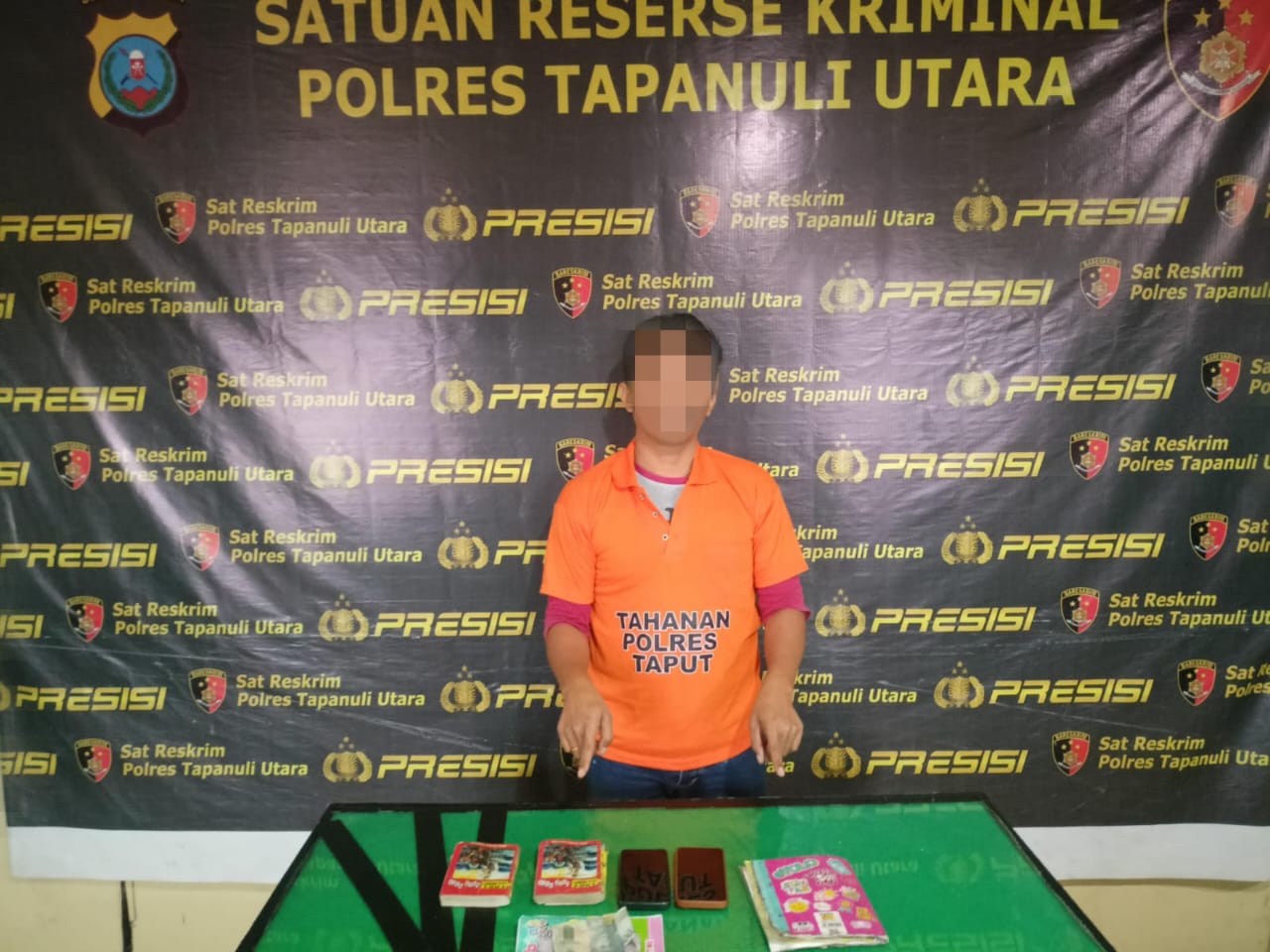Polres Taput Amankan Pelaku Judi Togel Dari Adiankoting