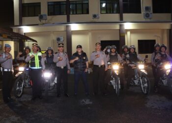 Di Bawah Rintik Hujan, Kapolres Pematangsiantar Seser Lokasi  Tongkrongan Geng Motor