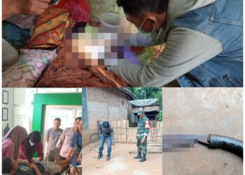 Ribut Antar Tetangga Berujung Terduga Pelaku Meninggal Dunia, Polsek Way Tuba Polres Way Kanan Olah TKP 