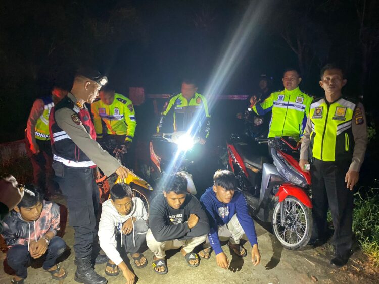 Polres Simalungun Gelar Patroli Skala Besar Antisipasi Geng Motor Dini Hari