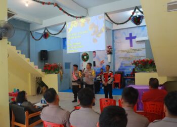 Minggu Kasih Di Gereja GBI, Kapolres Sibolga Sampaikan Pesan-Pesan Kamtibmas
