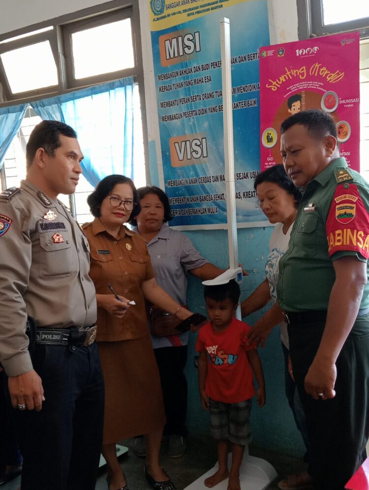 Bhabinkamtibmas Parhorasan Nauli Monitoring Posyandu