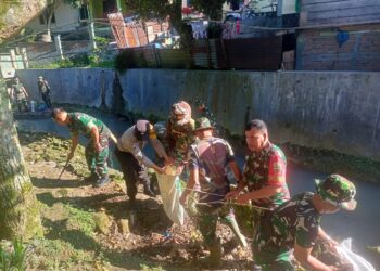 HUT ke 62 Korem 022/PT Tahun 2024, Bhabinkamtibmas Polsek Siantar Martoba Hadiri Karya Bakti 
