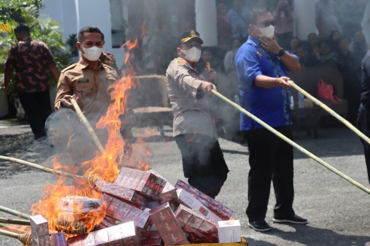 Kapolres Pematangsiantar Hadiri Pemusnahan Barang Bukti Sudah Inkrah