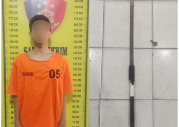 Polres Pematangsiantar Tahan Pelajar Bawa Sajam Saat Tawuran