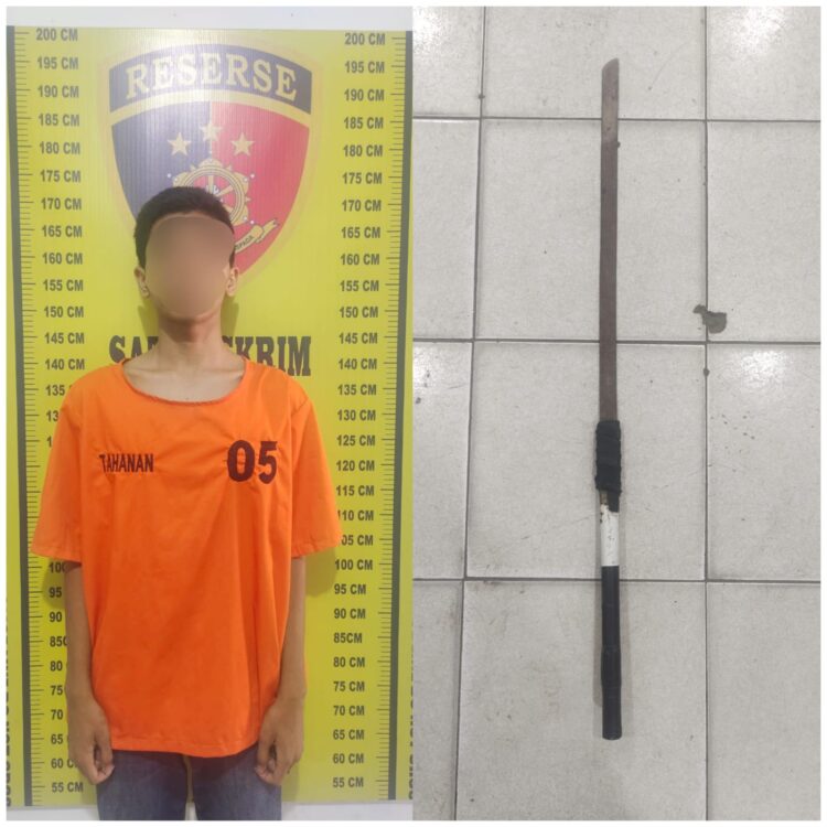 Polres Pematangsiantar Tahan Pelajar Bawa Sajam Saat Tawuran