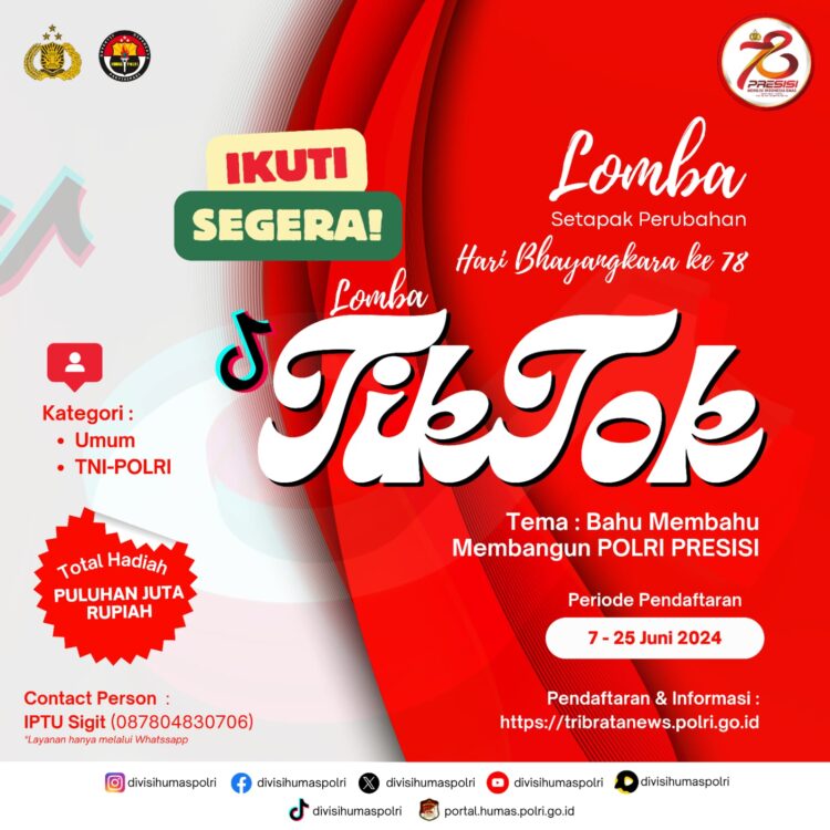Semarak Bhayangkara ke 78 Diramaikan Berbagai Lomba "Setapak Perubahan", Hadiah Puluhan Juta 
