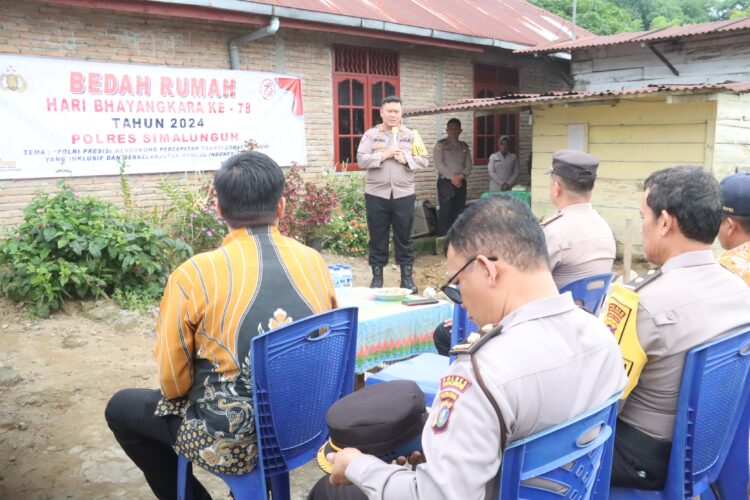 Kapolres Simalungun Resmikan Bedah Rumah dalam Rangka Hari Bhayangkara ke-78