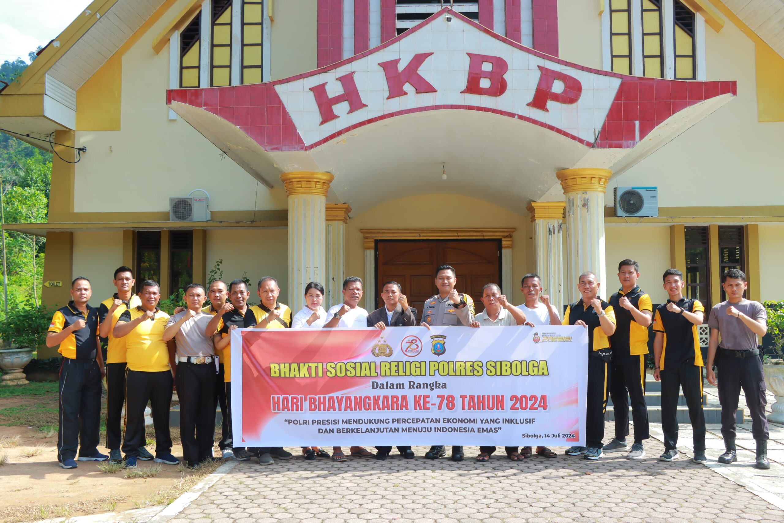 Kapolres Sibolga Pimpin Bhakti Sosial Religi Di Rumah Ibadah, Sambut HUT Bhayangkara Ke-78 Thn 2024