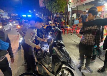 Sat Brimob Polda Sumut Patroli Kamtibmas di Polsek Medan Sunggal, Pastikan Keamanan 