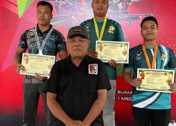 Personil Sat Brimob Polda Sumut Berhasil Mencetak Prestasi di Pertandingan Pekan Olahraga Menembak Kota Medan