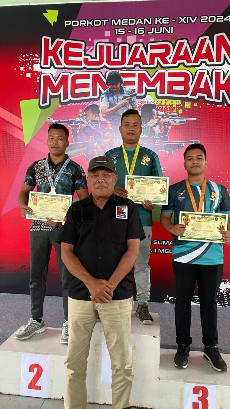 Personil Sat Brimob Polda Sumut Berhasil Mencetak Prestasi di Pertandingan Pekan Olahraga Menembak Kota Medan