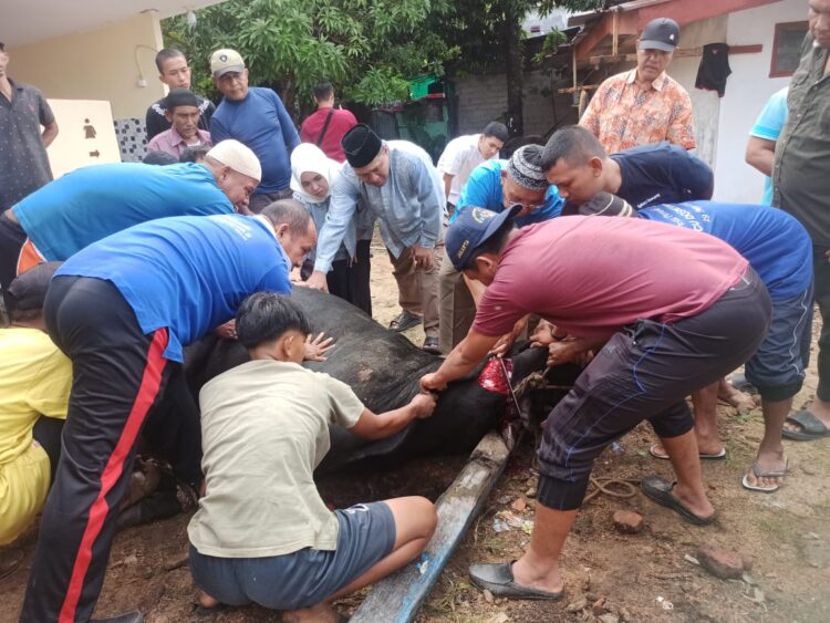 Personil Polres Sibolga Berqurban Dalam Rangka Hari Raya Idul Adha 1445 H