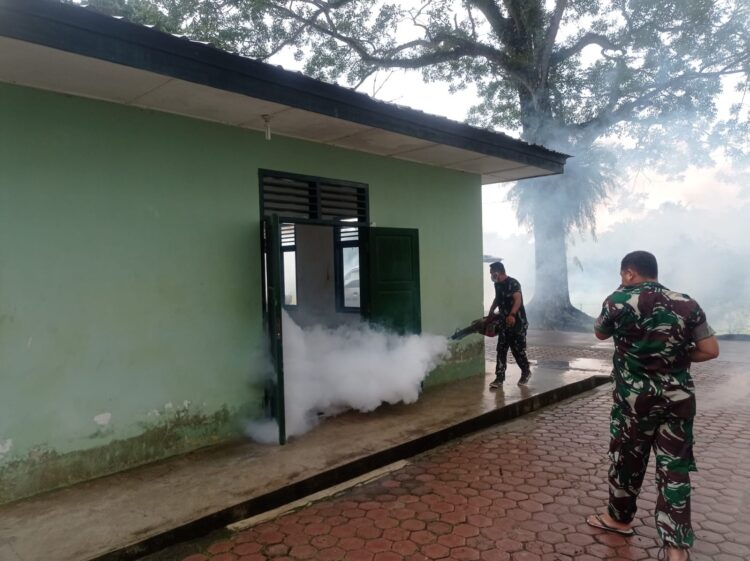 Seksi Kesehatan Rindam I/BB Rutin Laksanakan Foging, Membunuh Nyamuk Aedes Aegypti 