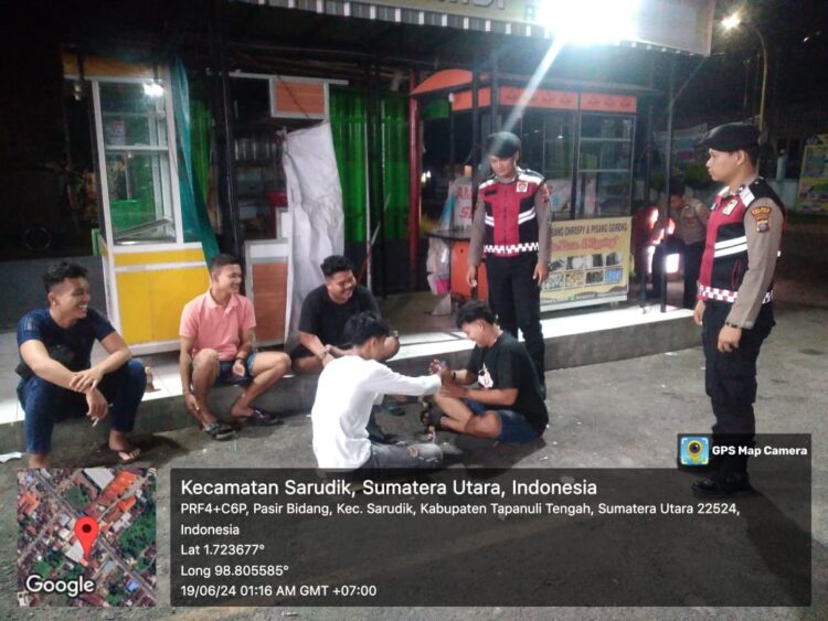 Polres Tapteng Tingkatkan Patroli Blue Light, Minimalisir Kriminalitas di Malam Hari