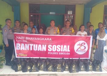 Dukung Ketahanan Pangan, Polres Sibolga Tebar Benih Ikan Lele