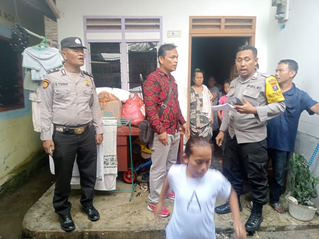 Polres Pematangsiantar Cek Kebakaran Rumah di Jalan Flores II Skip