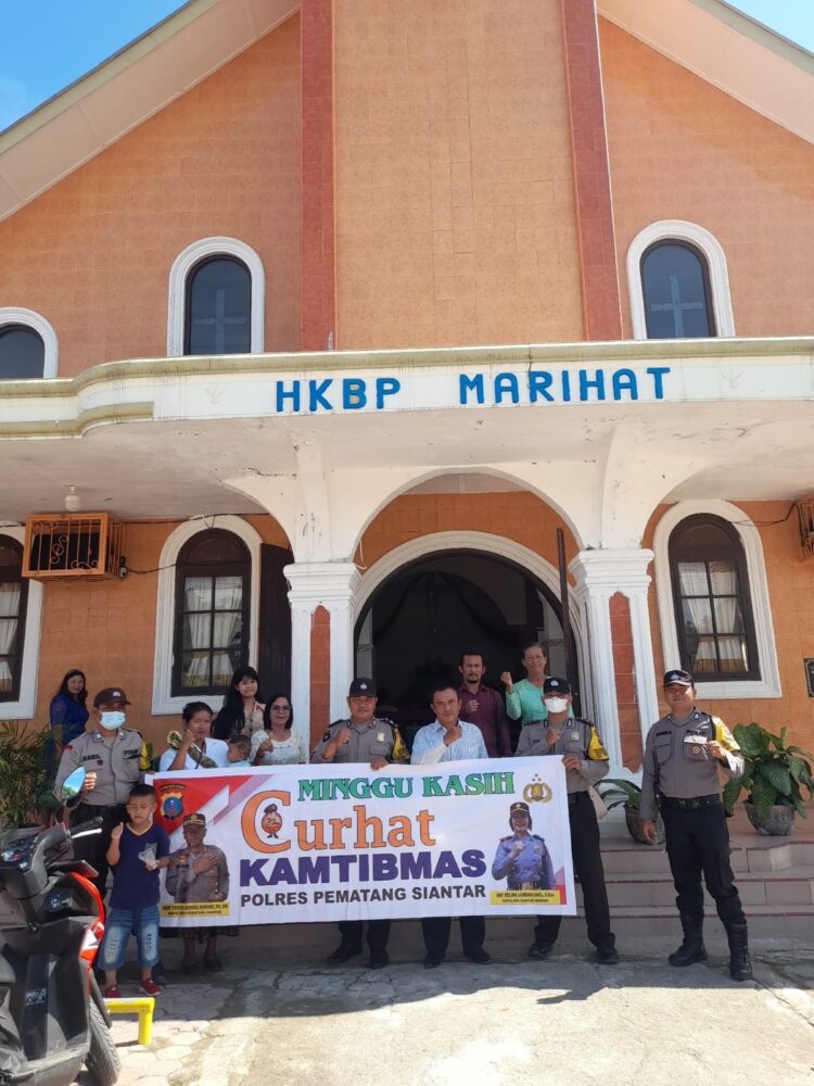 Polres Pematangsiantar Curhat Dengan Warga Melalui Minggu Kasih 