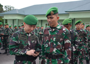 Korem 022/PT Razia Handphone Prajurit Guna Cegah Praktik Judi Online