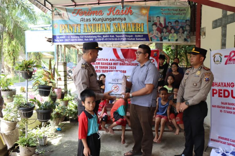 Polres Tapteng Anjangsana Ke Panti Asuhan, Sambut HUT Bhayangkara Ke-78
