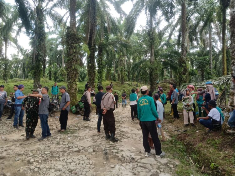 Kelompok Tani Teratai Hijau Blokir Jalan Perkebunan PT SIA, Kapolsek Tanah Jawa Lakukan Mediasi