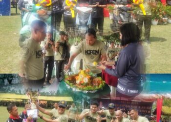Korem 022/PT Gelar Syukuran HUT Ke - 62 Tahun, Diwarnai Pemberian Tali asih Kepada Veteran dan Warakauri