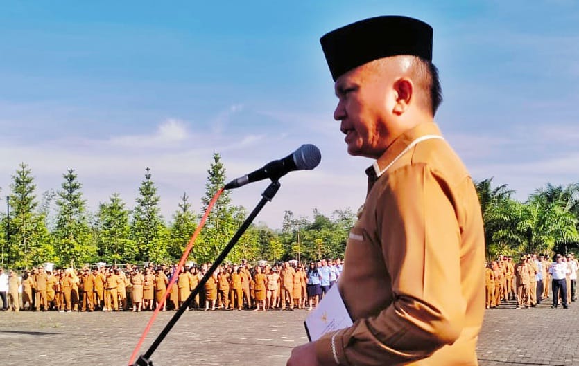 Pasca Cuti Bersama Idul Fitri, ASN Pemkab Simalungun Melaksanakan Apel Gabungan