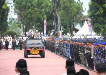 Sat Brimob Polda Sumut Ikuti Upacara HUT Bhayangkara ke-78