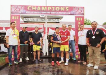 Tim Sepakbola U-12 Binaan Polsek Kotarih Raih Juara Dua di HUT Bhayangkara Ke 78