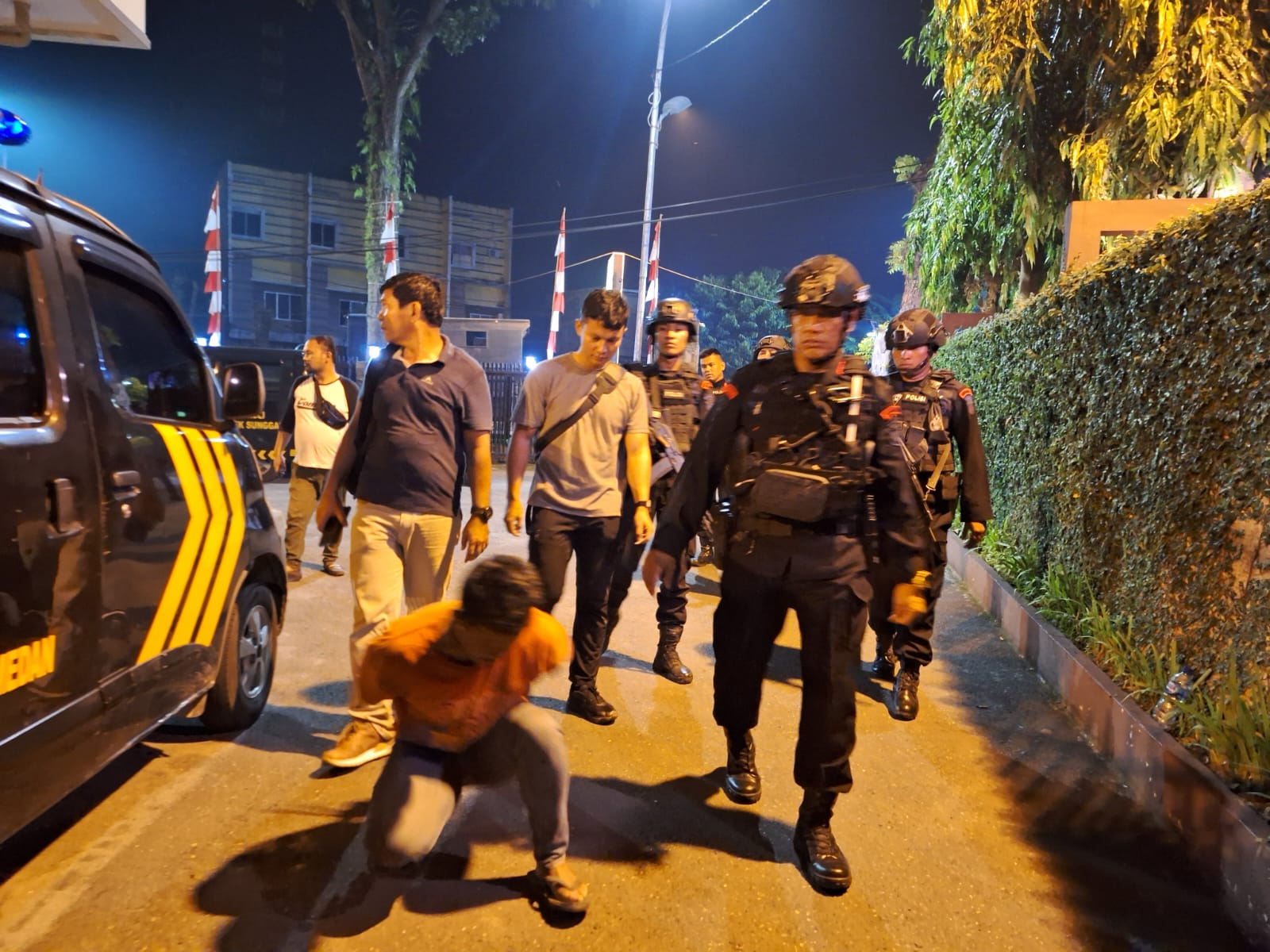 Den 45 Anti Anarkis dan Satuan Brimob Polda Sumut Gelar Patroli Kamtibmas Den 45 Anti Anarkis dan Satuan Brimob Polda Sumut Gelar Patroli Kamtibmas