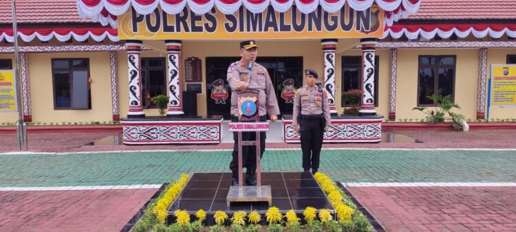 Pimpin Apel Pagi, Kapolres Simalungun Tekankan Disiplin dan Kinerja Personel