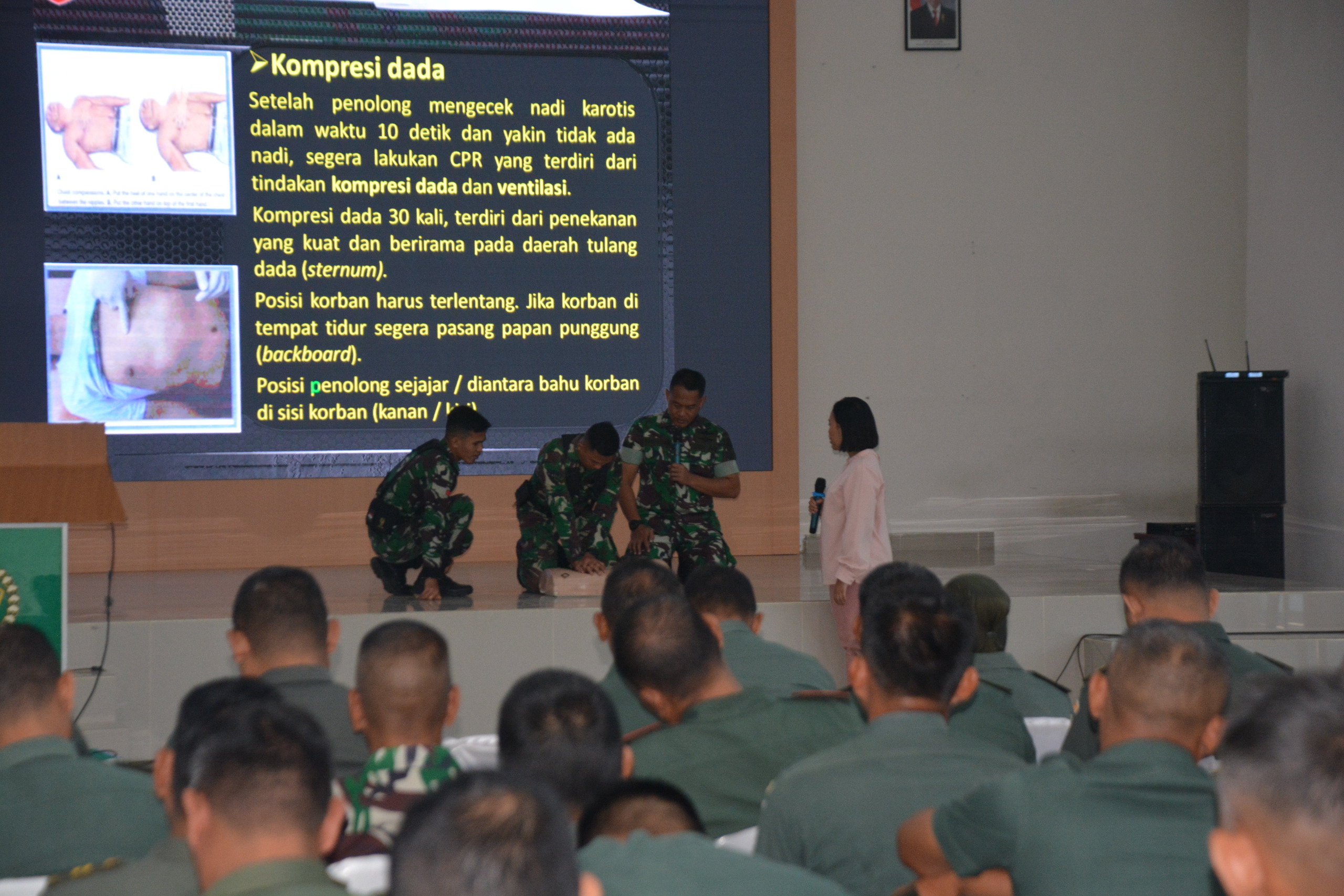 Jajaran Korem 022/PT Dibekali Penyuluhan Kesehatan Tentang Serangan Jantung dan Bantuan Hidup Dasar Jajaran Korem 022/PT Dibekali Penyuluhan Kesehatan Tentang Serangan Jantung dan Bantuan Hidup Dasar
