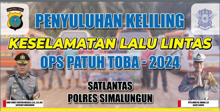 Sat Lantas Polres Simalungun Gelar Operasi Patuh Toba Pada Tanggal 15-28 Juli 2024