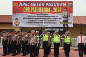 Polres Taput Laksanakan Apel Gelar Operasi Patuh Toba 2024, Dimulai 15 s/d 28 Juli