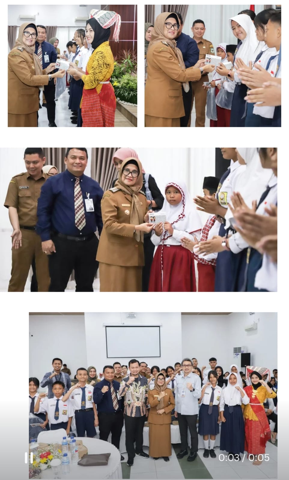Wali Kota Pematangsiantar Bagikan Secara Simbolis Buku Tabungan Kepada siswa SD dan SMP