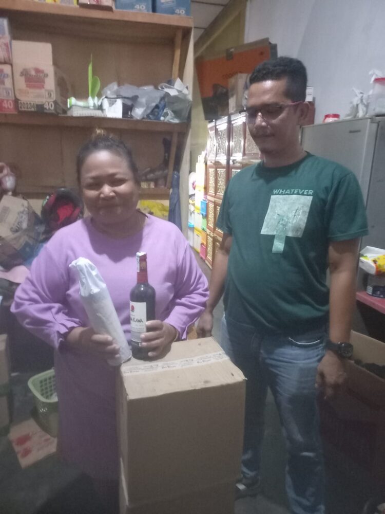 Puluhan Botol Miras Diamankan Polsek Serbalawan Saat Operasi Pekat Toba 2024