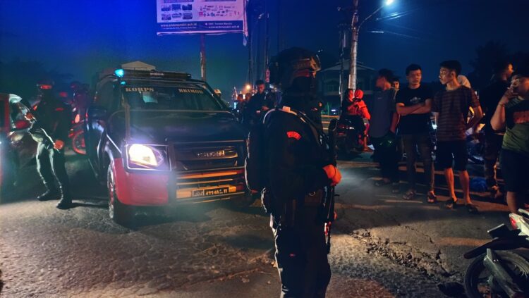 Sat Brimob Polda Sumut Patroli Kamtibmas di Wilayah Hukum Polsek Medan Tembung