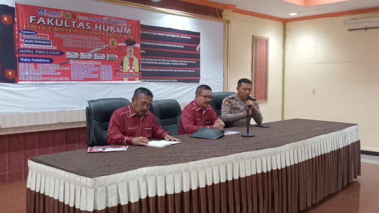  Polres Pematangsiantar Ikuti Sosialisasi Penerimaan Mahasiswa Baru Fakultas Hukum USI