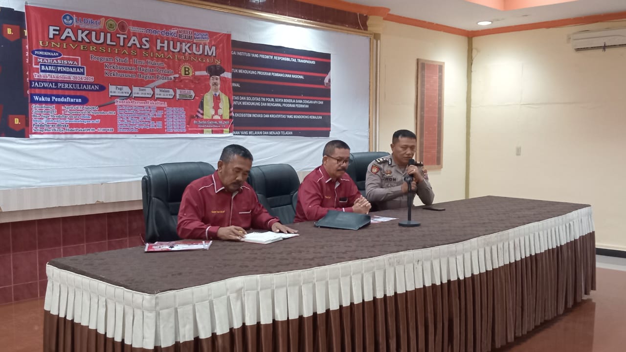  Polres Pematangsiantar Ikuti Sosialisasi Penerimaan Mahasiswa Baru Fakultas Hukum USI